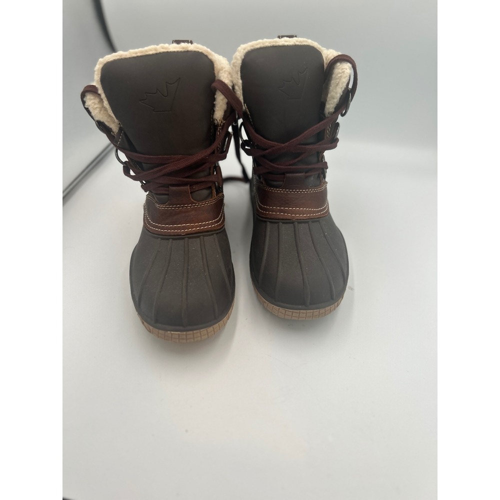 Baffin Yellowknife Womens Winter Boots Brown Leather Duck Boots CANA-W001 Size 8